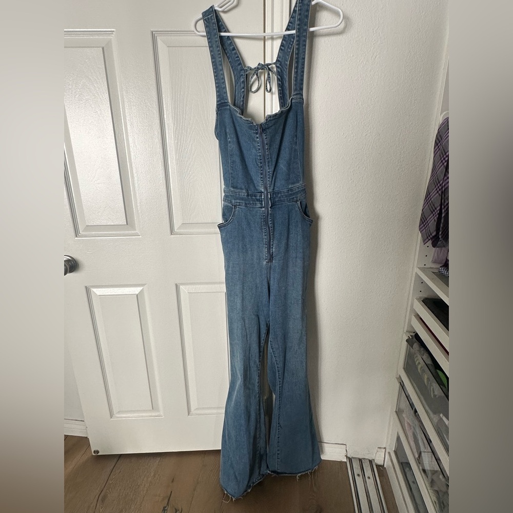 Free People Denim Jumpsuit